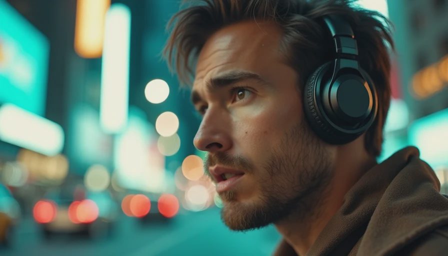 Visual context for open ear headphones